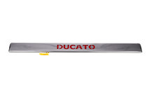 Fiat Ducato 2006-2025 гг. LED планка над номером (нержавейка) Синяя LED-подсветка фото 1