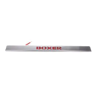 Хромированная планка над номером с красным LED (нержавейка) Peugeot Boxer 2006-2025 гг. фото 2