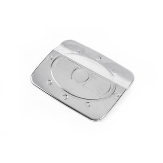 Накладка на лючок бензобака Carmos нержавейка Hyundai Accent 2006-2010 гг. фото 1
