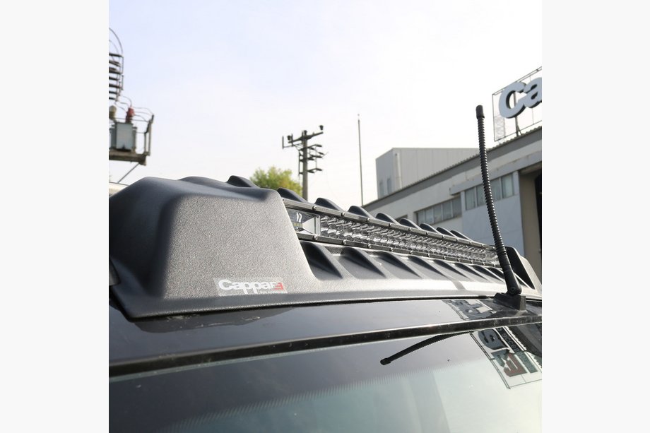 Mitsubishi Pajero Sport 1996-2007 гг. Козырек лобового стекла V3 (LED) Фото 4