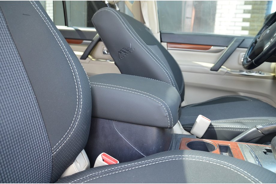 Mitsubishi Pajero Wagon IV 2006-2021 гг. Авточехлы (Эко-кожа↗Ткань, Premium) Фото 4