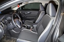 Nissan Qashqai 2014-2021 гг. Авточехлы (Эко-кожа↗Ткань, Premium) фото 4