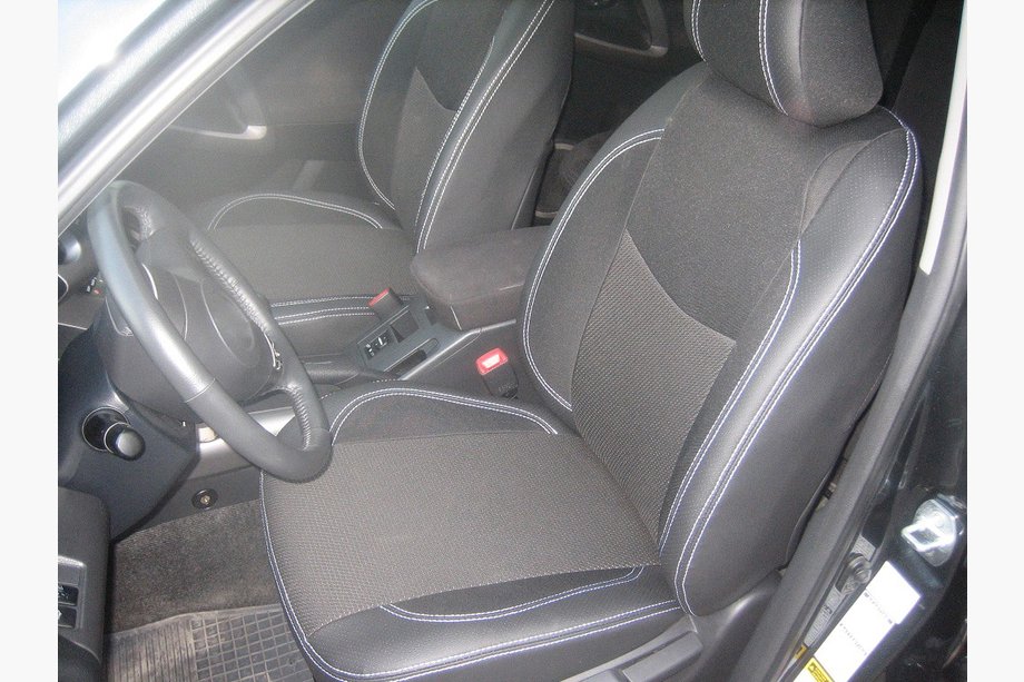 Toyota Rav 4 2006-2013 гг. Авточехлы (Эко-кожа↗Ткань, Premium) Image