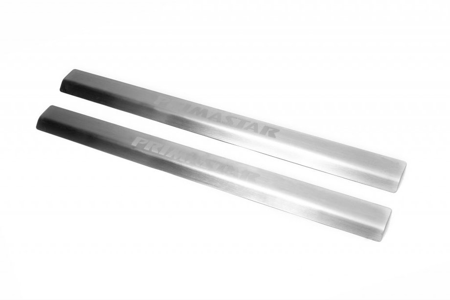 Nissan Primastar 2002-2014 гг. Накладки на пороги Laser-Style (2 шт, сталь) Image