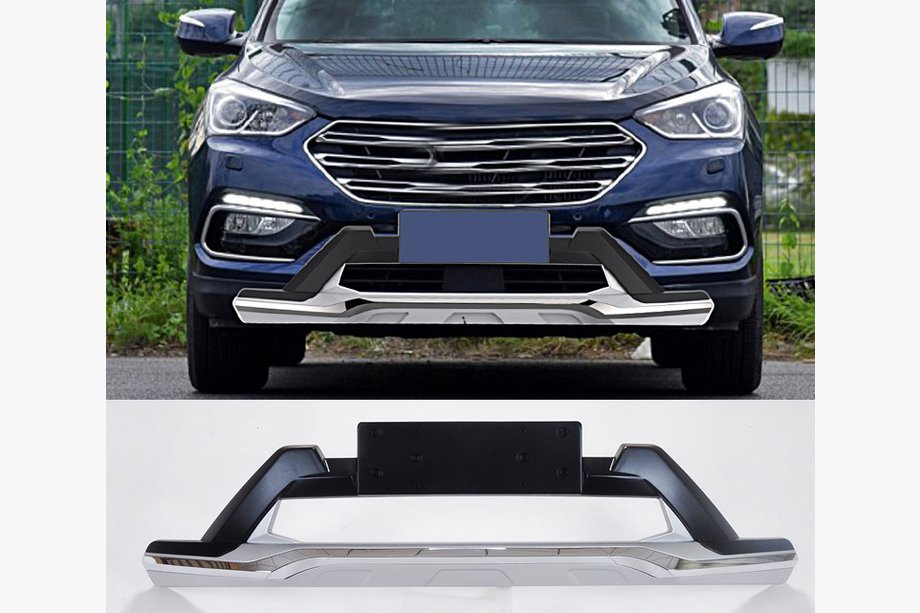 Hyundai Santa Fe 3 2012-2018 гг. Накладки на передний и задний бампер (2016-2018) Image