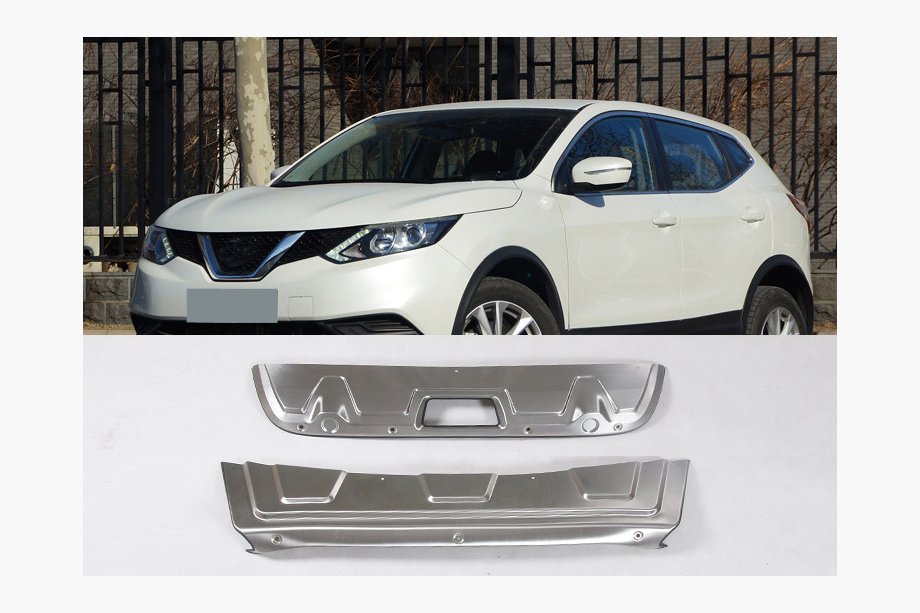 Nissan Qashqai 2014-2021 гг. РАСПРОДАЖА! Передние и Задние Накладки V2 (Нержавейка) Image