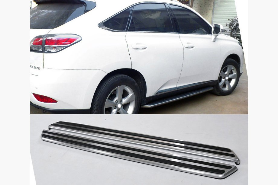 Lexus RX 2009-2015 гг. Боковые Подножки Original V1 (2 шт, Алюминий) Image
