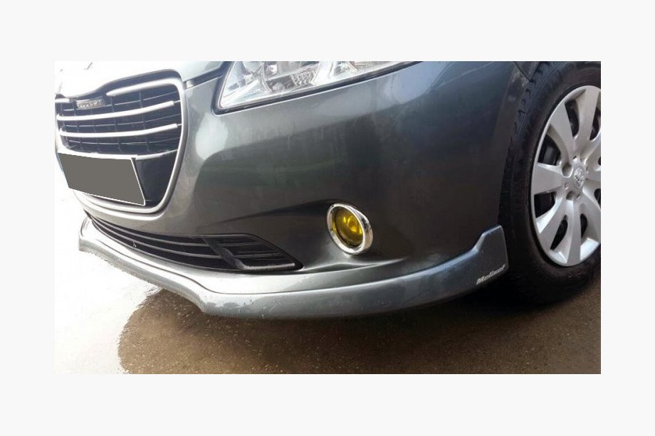 Peugeot 301 2012- гг. Накладка на передний бампер (2012-2017, грунт под покраску) Image