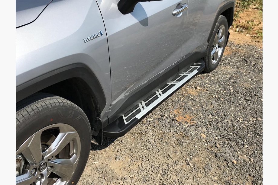 Toyota Rav 4 2019–2025 гг. Боковые Подножки Sunrise (2 шт., Алюминий) Image