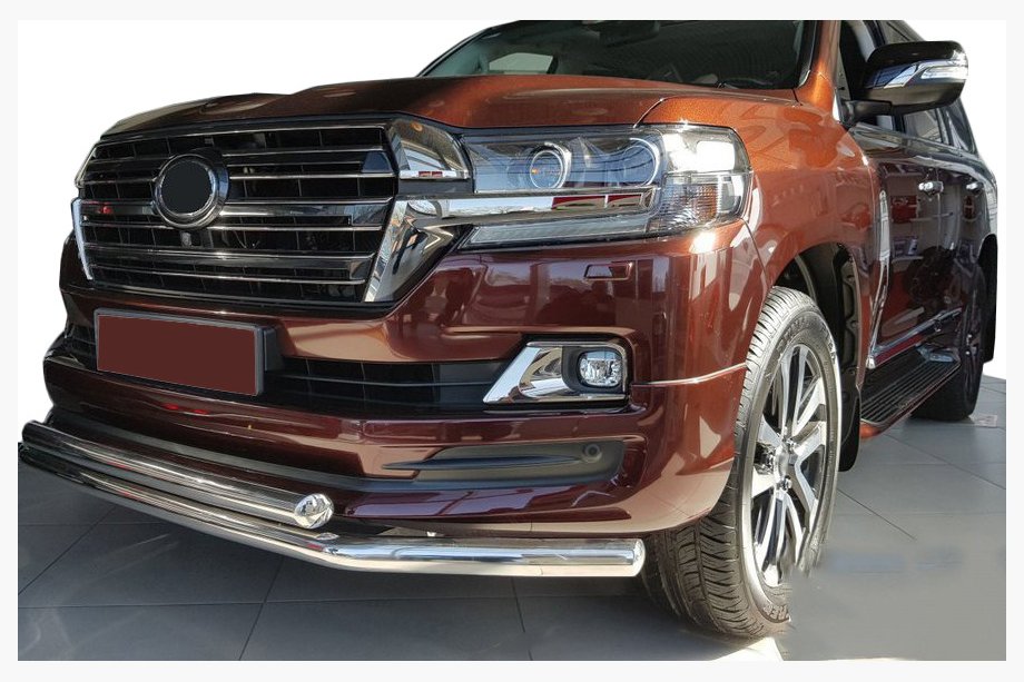 Toyota Land Cruiser 200 2007-2021 гг. Передняя дуга ST014 (2015+, нержавейка) Image