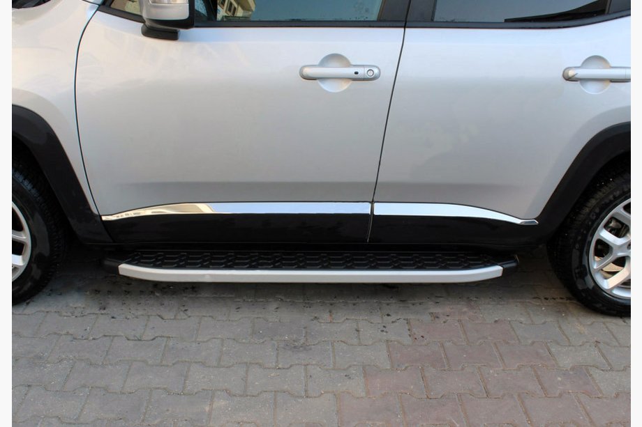 Jeep Renegade 2014- гг. Дверные Молдинги Нержавеющая Сталь (4 шт) Image