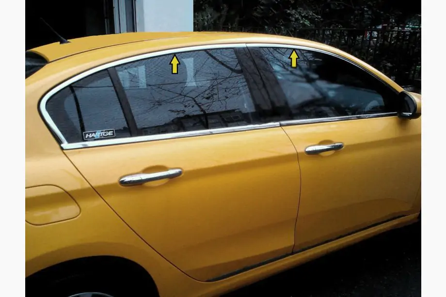 Fiat Tipo Cross 2021- гг. Верхние молдинги окон нержавейка Image