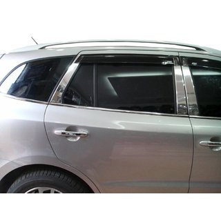 Накладки на дверные стойки из нержавеющей стали (6 шт) Hyundai Santa Fe 2 2006-2012 гг. фото 3