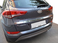 Hyundai Tucson TL 2016-2021 гг. Молдинг крышки багажника над номером (2015–2018, верхний, широкий, нержавейка) фото 1