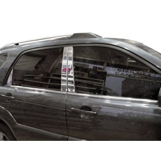 Накладки на стойки из нержавеющей стали (6 шт.) Kia Sportage 2004-2010 гг. фото 1