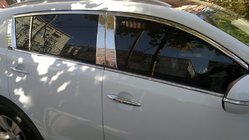 Ford Focus II 2005-2008 гг. Накладки на дверные стойки из нержавеющей стали фото 1