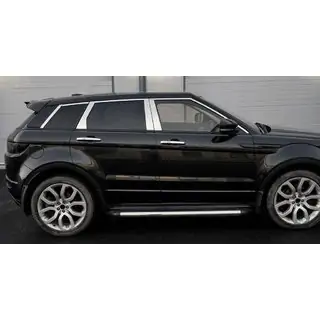 Накладки на дверные стойки из нержавеющей стали (6 шт) Range Rover Evoque 2012-2018 гг. фото 1