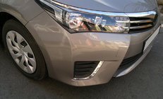 Toyota Corolla 2013-2019 гг. Хромированные Накладки на Противотуманные Фары (2013-2016, Нержавейка) фото 1