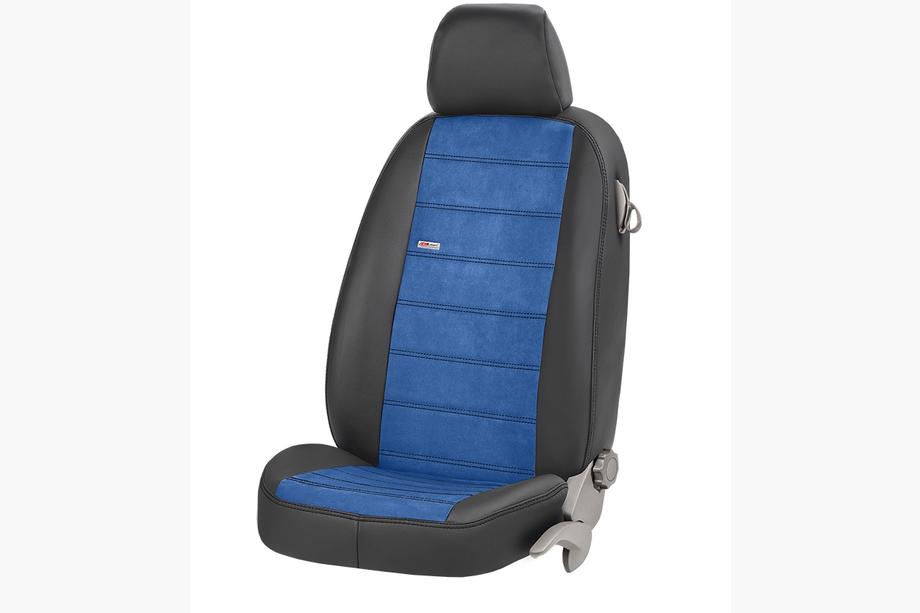 Seat Exeo 2008-2013 гг. Авточехлы ЭкоКожа+Ткань+Алькантара Antara (Полный Комплект) Фото 6