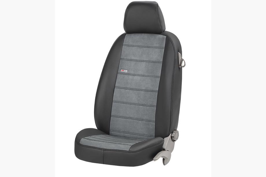 Seat Exeo 2008-2013 гг. Авточехлы ЭкоКожа+Ткань+Алькантара Antara (Полный Комплект) Фото 7