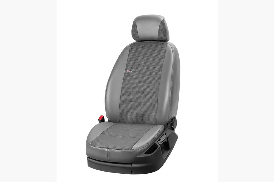 Mitsubishi L200 2006-2015 гг. Авточехлы ЭкоКожа+Ткань+Алькантара Eco Comfort (Полный Комплект) Фото 3
