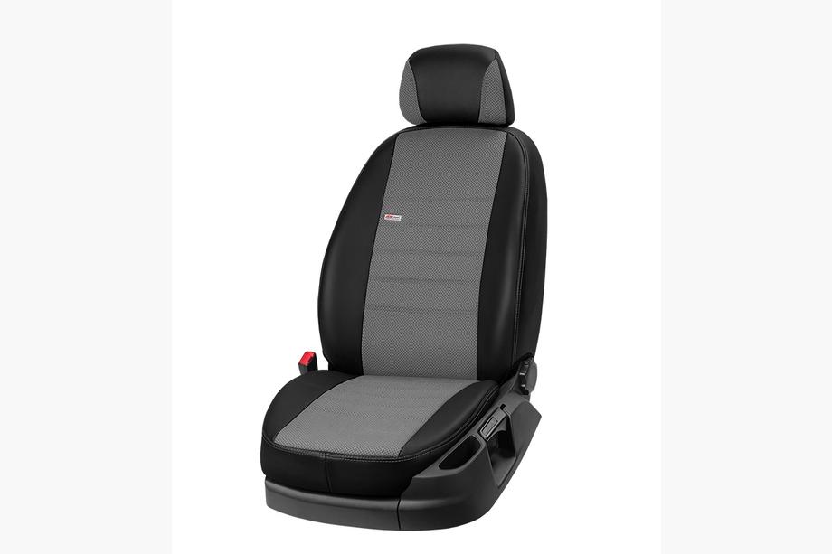 Mitsubishi L200 2006-2015 гг. Авточехлы ЭкоКожа+Ткань+Алькантара Eco Comfort (Полный Комплект) Фото 5