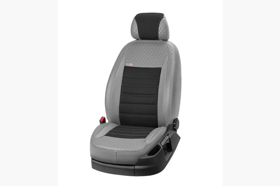 Opel Meriva 2002-2010 гг. Авточехлы ЭкоКожа+Ткань+Алькантара Vip Elite 2020 (Полный Комплект) Фото 16