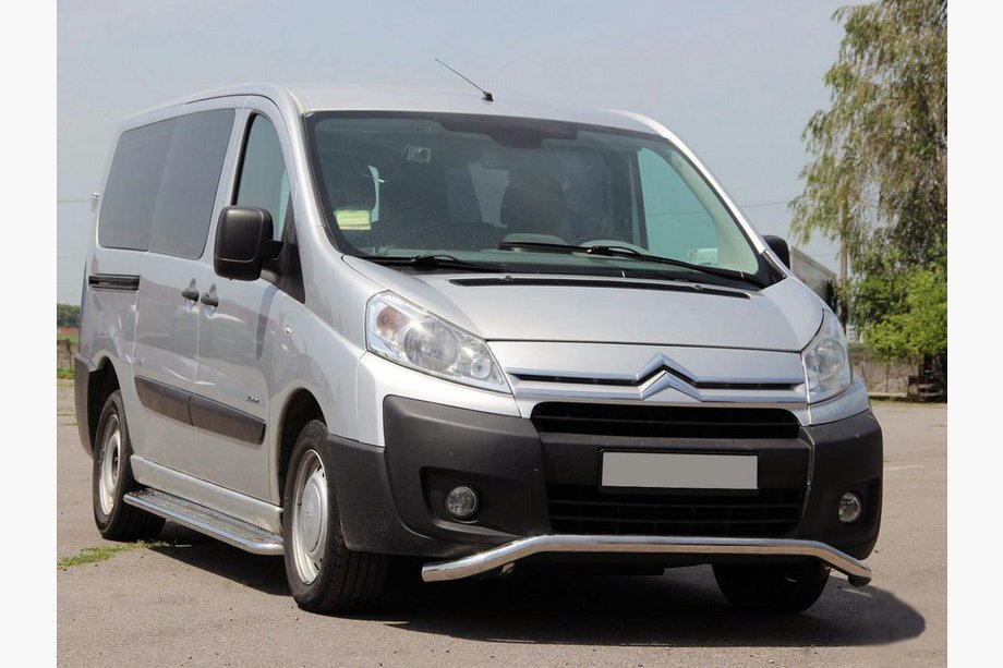 Citroen Jumpy 2007–2017 гг. Передняя защита ST007 (нержавейка) 60 мм Image