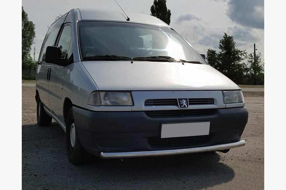 Citroen Jumpy 1996-2007 гг. Передняя защита ST008 (нержавейка) 60 мм Image