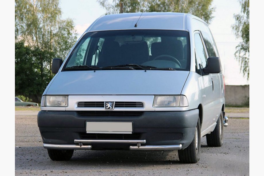 Citroen Jumpy 1996-2007 гг. Передняя защита ST009 (нержавейка) 60 мм Image