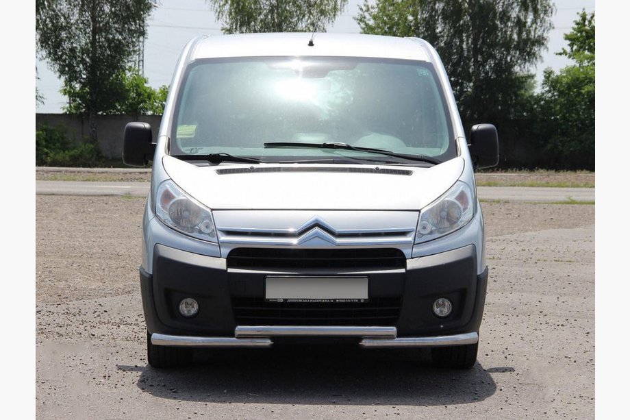 Citroen Jumpy 2007–2017 гг. Передняя защита ST009 (нержавейка) 51 мм Image