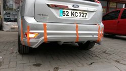 Ford Focus II 2008-2011 гг. Накладка на задний бампер Sedan (грунт под покраску) фото 4