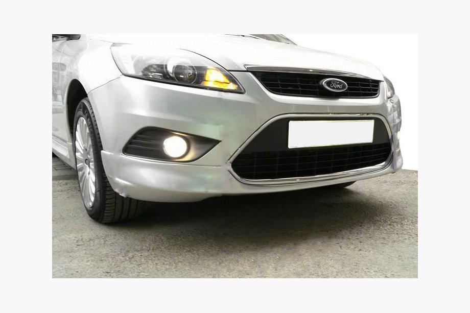 Ford Focus II 2008-2011 гг. Накладка на передний бампер Sedan (под покраску) Image