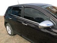 Nissan Qashqai 2010-2014 гг. Наружные накладки на двери (4 шт, нержавейка) Стандартная база, OmsaLine - Итальянская нержавейка фото 1