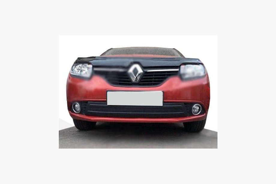 Renault Sandero 2013-2022 гг. Зимняя нижняя накладка на решетку радиатора (2013-2017) Матовый Image
