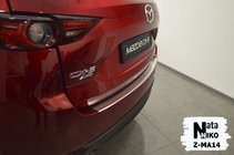 Mazda CX-5 2017–2025 гг. Накладка на задний бампер с загибом Nataniko (нержавейка) фото 2