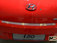 Hyundai I-20 2012-2014 гг. Накладка на задний бампер Natanika (нержавейка) фото 1
