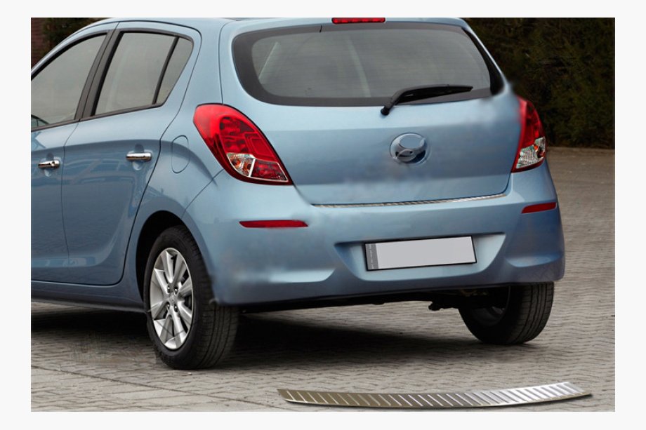Hyundai I-20 2012-2014 гг. Накладка на задний бампер OmsaLine (нержавейка) Image