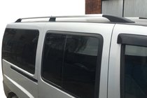 Fiat Doblo I 2005-2010 гг. Хромированные Рейлинги Макси база, Пластиковые ножки фото 4