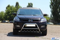 Mazda CX-9 2007-2016 гг. Передняя защита WT003 (нержавейка) фото 2