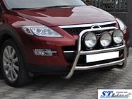 Mazda CX-9 2007-2016 гг. Передняя защита WT018 (нержавейка) фото 2
