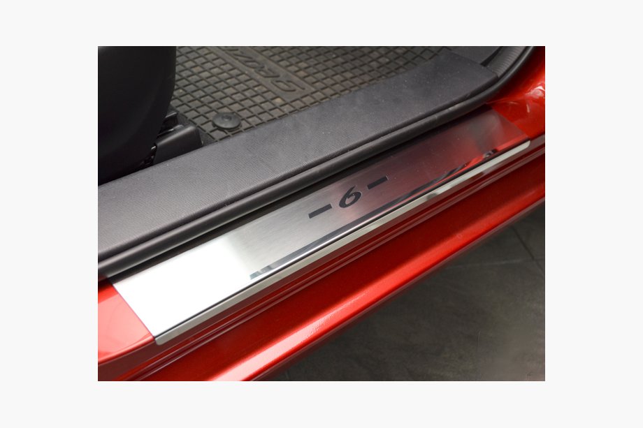Mazda 6 2012-2024 гг. Накладки на Пороги Nataniko (4 шт., Нержавейка) Image