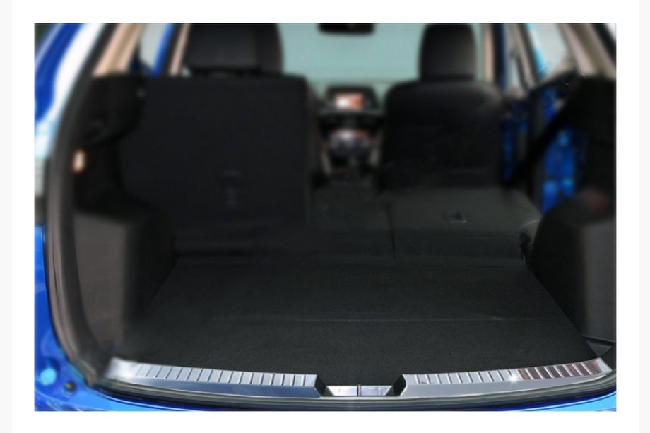 Mazda CX-5 2012-2017 гг. Накладка на задний порог (нержавейка) Image