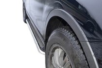 Mercedes GL class X164 2006-2012 гг. Боковые Подножки Maydos V2 (2 шт., нержавейка) фото 1