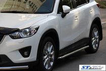 Mazda CX-3 2015- гг. Боковые Пороги KB001 Нержавейка фото 2