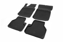 Seat Leon 2005-2012 гг. Резиновые коврики с бортиком (4 шт, Polytep) фото 1