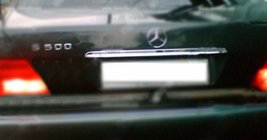 Mercedes S-class W140 1991-1998 гг. Хромированная накладка над номером (нерж. сталь) фото 1