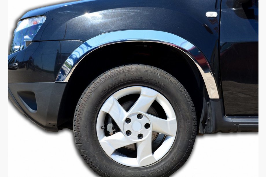 Dacia Duster 2008-2018 гг. Накладки на арки (4 шт, нержавеющая сталь) Image