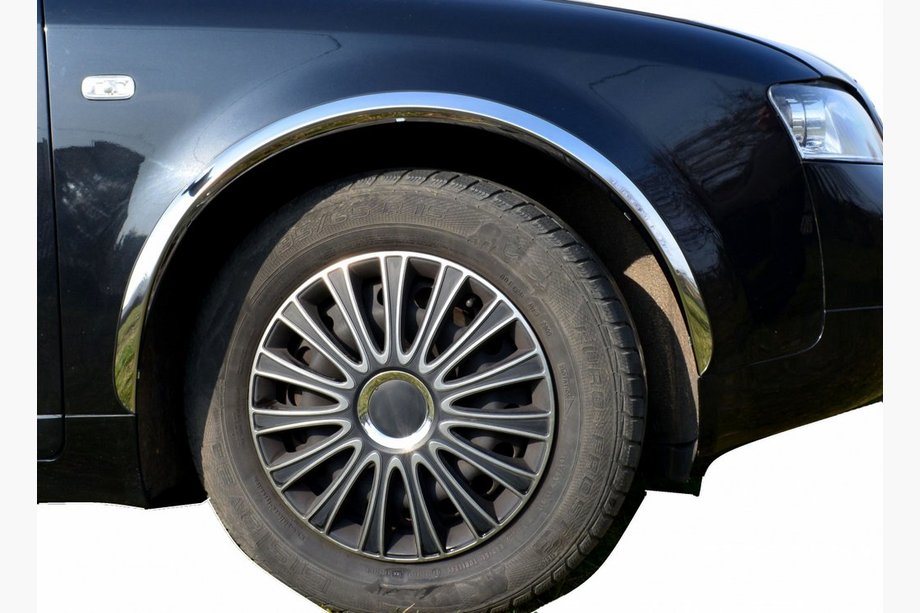 Audi A4 B6 2000-2004 гг. Накладки на арки (4 шт, нержавейка) Image
