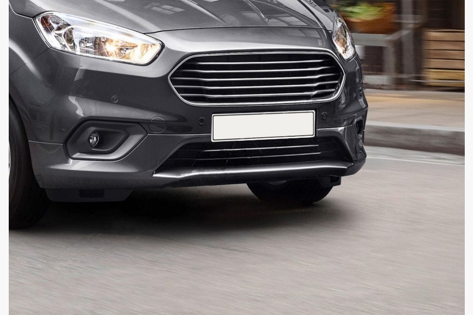 Ford Courier 2014-2023 гг. Накладки на задний бампер из нержавеющей стали OmsaLine (2018↗, 2 шт) Image